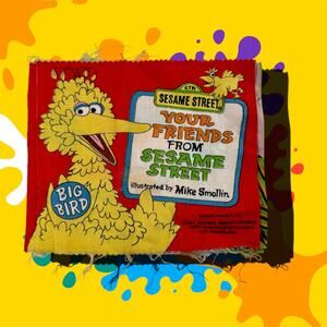 3/$20 VTG 1979 Your Friends From Sesame Street Random House Cloth Picture Book